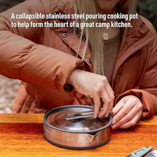 Sea to Summit Detour Stainless Steel Collapsible Pouring Pot, 1.8 Liters