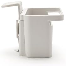 Brabantia Brabanta SinkSide in-Sink Organizer (Light Gray) Tidy Storage/Drainage Container with Suction Cups for Kitchen Sink Sponges, Cloths, Dishsoap