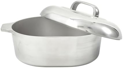 IMUSA USA Heavy Duty Cajun Oval Aluminum Roaster 15, Silver