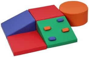 GarveeLife Foam Climbing Blocks for Toddlers, Waterproof Toddler Climbing Toys, Baby Jungle Gym Indoor Lightweight, Easy to Clean Foam Play Gym 5PCS