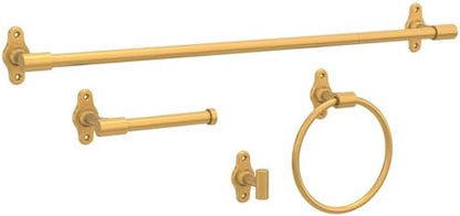Franklin Brass Calloway (1-Pack) 18'' Towel Rack w/ 6" Extender for Bathroom Satin Gold Towel Bar for Bathroom Wall Mounted Towel Holder Rod CLWY26-SG