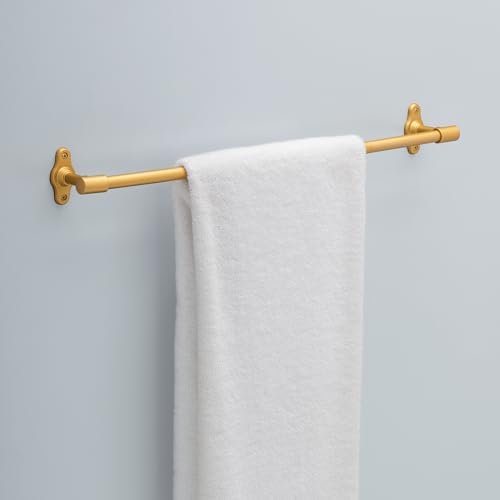 Franklin Brass Calloway (1-Pack) 18'' Towel Rack w/ 6" Extender for Bathroom Satin Gold Towel Bar for Bathroom Wall Mounted Towel Holder Rod CLWY26-SG