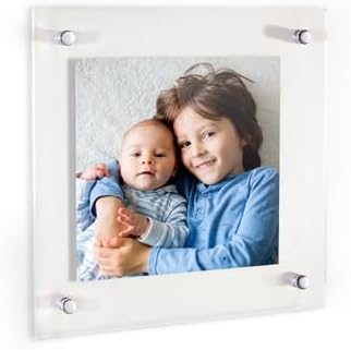 ArtToFrames 12x12 Inch Double Panel Floating Acrylic Picture Frame comes