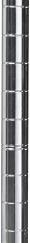 Akro-Mils AWP86UPRIGHT 86-Inch NSF Certified Industrial Grade Chrome Wire Shelf System Upright Leg Post Poles, (4 Pack)