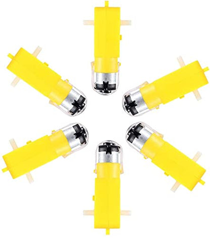 12pcs TT Motor DC Electric Motor 3V-6V Dual Shaft Geared Motor Magnetic Gearbox Engine Motor for DIY Smart Car Robot Toys Cars Chassis Models Vibration Products