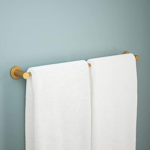 Franklin Brass Kildare (1-Pack) 18'' Towel Rack w/ 6" Extender for Bathroom Satin Gold Towel Bar for Bathroom Wall Mounted Towel Holder Rod KLD26-SG