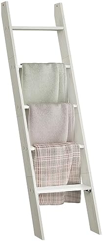 VASAGLE 5-Tier Blanket Ladder, Modern Basic Ladder Shelf