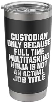 School Custodian For Men Women Custodian Appreciation Funny Stainless Steel Insulated Tumbler