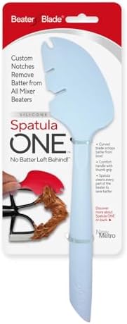Silicone Spatula ONE Mixer Beater Scraper and Spatula, Glacier Blue