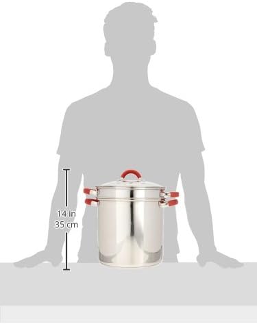 EXCELSTEEL 12 Qt Multifunction Stainless Steel Pasta Cooker