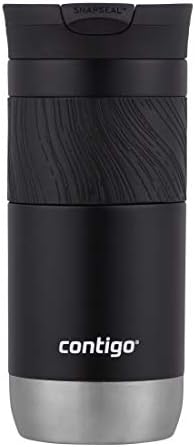 Contigo Byron Vacuum-Insulated Stainless Steel Travel Mug with Leak-Proof Lid Reusable Coffee Mug or Water Bottle BPA-Free 16oz Licorice Keeps Beverages Hot for 6 Hours or Cold for 12 Hours