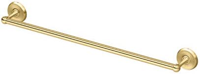 Gatco 5050 Designer II Towel Bar, 24 Inch, Brushed Brass/Wall Mounted 24" Towel Holder for Bathroom