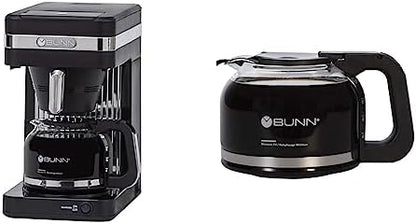 BUNN CSB2B Speed Brew Elite 10-Cup Coffee Maker, Black/SST & 10 Cup Drip Free Carafe