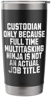 School Custodian For Men Women Custodian Appreciation Funny Stainless Steel Insulated Tumbler