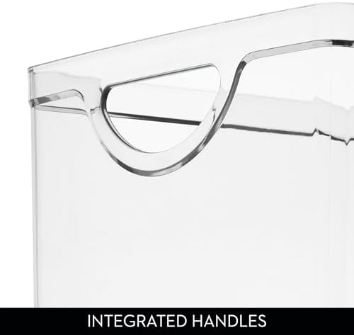 iDesign Stackable Clear Plastic Extra Long Storage Bin, 2-Pack