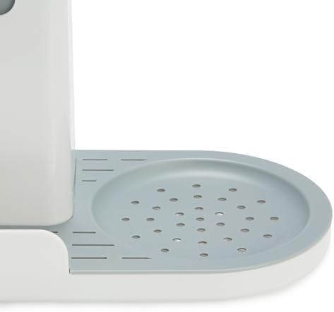 Amazon Basics Kitchen Sink Caddy Organizer for Sponge and Brush Storage, Large, White