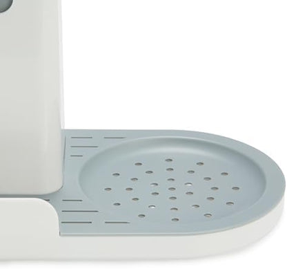 Amazon Basics Kitchen Sink Caddy Organizer for Sponge and Brush Storage, Large, White