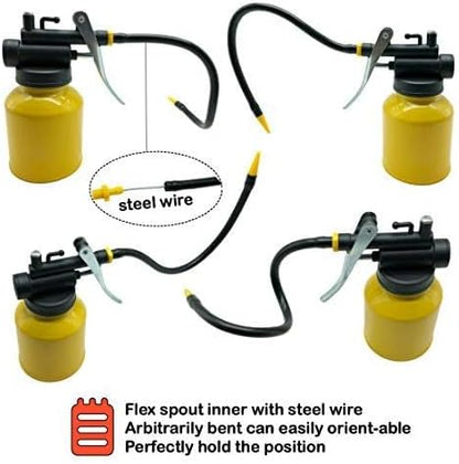 Hand Pump Oiler Can Professional Level 8 oz. Capacity Pump Oiler