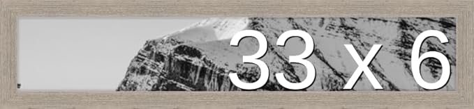 Frame It Easy 33 x 6 Rustic Gray Wood Frame