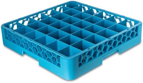 Carlisle FoodService Products RG3614 OptiClean 36 Compartment Glass Rack, 2.94" Compartments, Blue (Pack of 6)