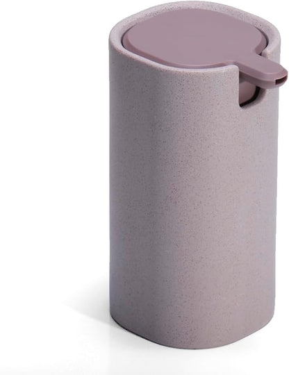 LINE+ARC Modern Easy-to-Press Soap Dispenser. No-Rust Cute Bathroom Pink Marble