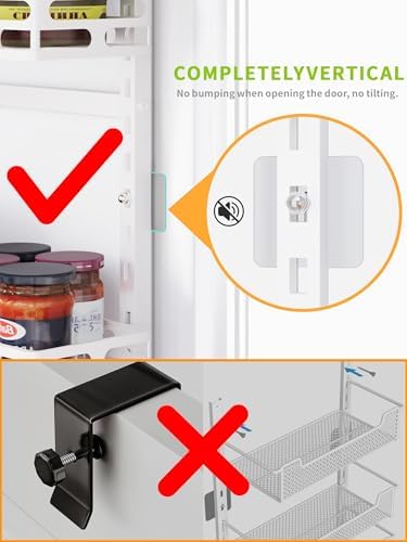 Over the Door Pantry Organizer - 6 Tier Adjustable Pantry Organization and Storage, Hanging Basket Wall Seasoning Shelves, Home & Kitchen Bedroom Bathroom, White