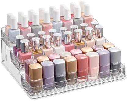 iDesign Nail Polish Organizer, 3-Tier Clear Display Stand
