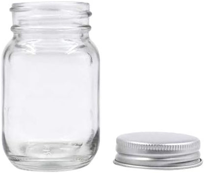 U Pack 2oz Mason Jar with Silver Lid