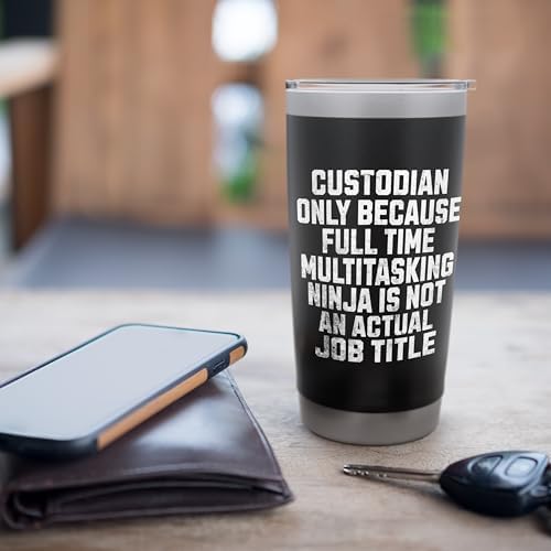 School Custodian For Men Women Custodian Appreciation Funny Stainless Steel Insulated Tumbler