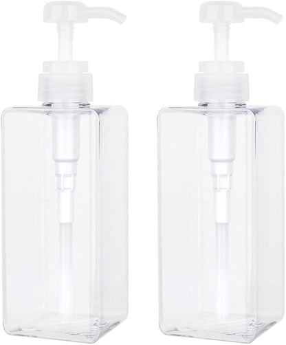 Pump Bottle, Refillable Plastic Empty Lotion Soap Dispenser Liquid Container