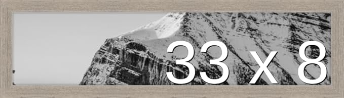Frame It Easy 33 x 8 Rustic Gray Wood Frame