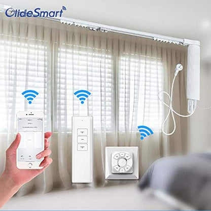 OlideSmart DIY WiFi Smart Automatic Curtain Motor Track System, Automatic