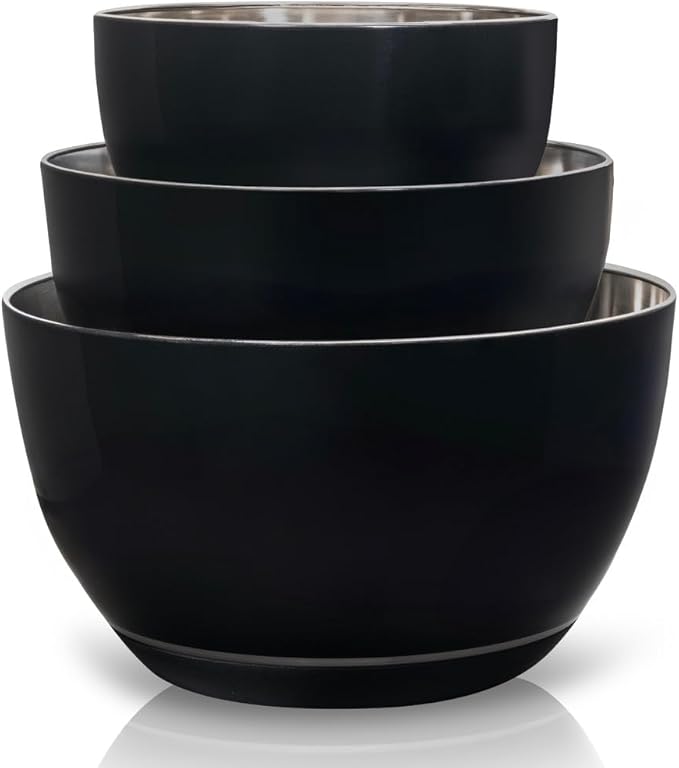 WHYSKO Stainless Steel Mixing Bowls Set of 3