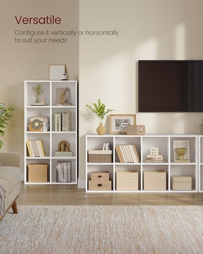 VASAGLE Bookshelf, 8 Cubes Storage Organizer, 25.8 x 9.5 x 51 Inches