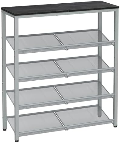 VASAGLE 5-Tier Shoe Rack, Adjustable, Freestanding