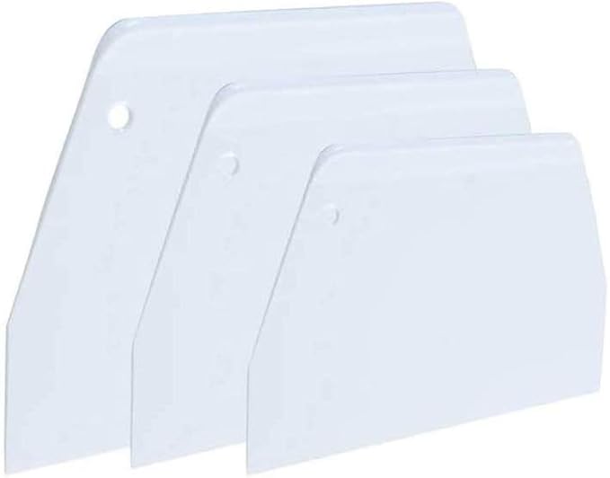 Luckycivia 3-Piece Trapezoidal Plastic Scraper