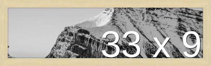 Frame It Easy 33 x 9 Wheat Wood Frame