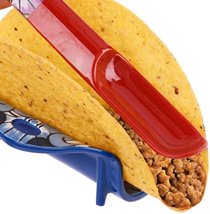 Prepara Yellow Talavera Taco Spoon Set of 2, 7.2" with Curved Scoop Design (Pack of 12)
