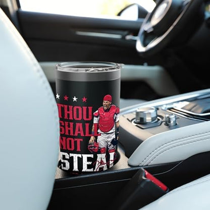 Thou Shall Not Steal Yadier Molina St Louis MLBPA Stainless Steel Insulated Tumbler