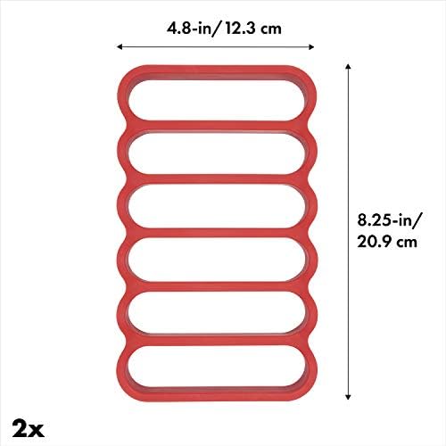 OXO - 11210100 OXO Good Grips Silicone Roasting Racks, 2-Pack,Red,Pack of 2