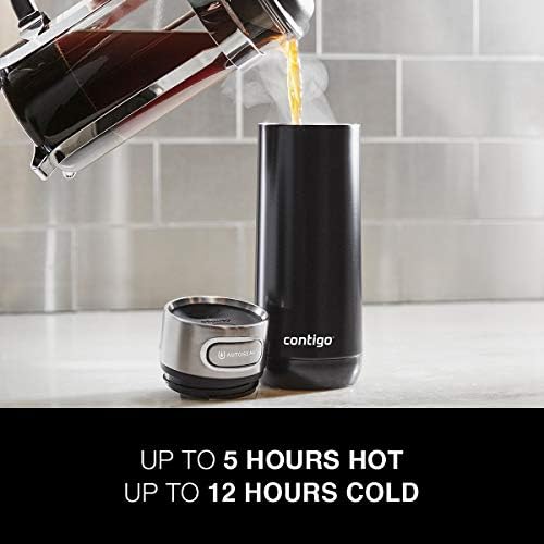 Contigo Luxe Vacuum-Insulated Stainless Steel Thermal Travel Mug 16 Ounces Stainless Steel