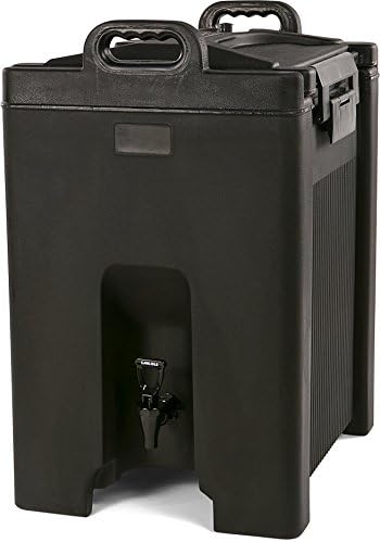 Carlisle FoodService Products Cateraide Insulated Beverage Dispenser with Handles for Catering, Kitchen, and Restaurants, Plastic, 10 Gallons, Black