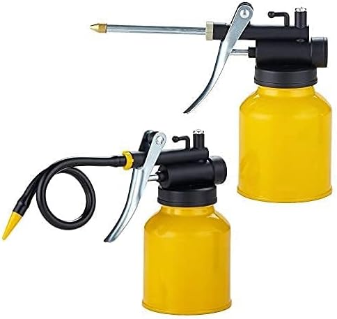 Hand Pump Oiler Can Professional Level 8 oz. Capacity Pump Oiler