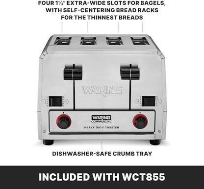 Waring 4-Slot Toaster with 380 Slices an Hour & 240V