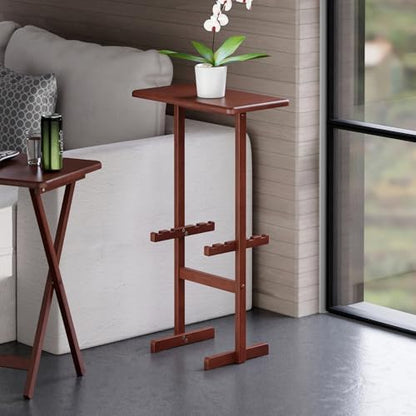Winsome Riley Snack Table Rack, Walnut