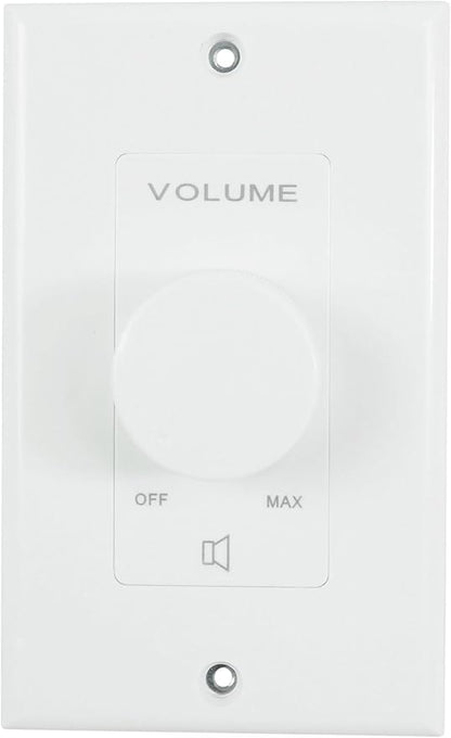Rockville VOL70200 White 200W 70V/100V Volume Control Zone Controller,