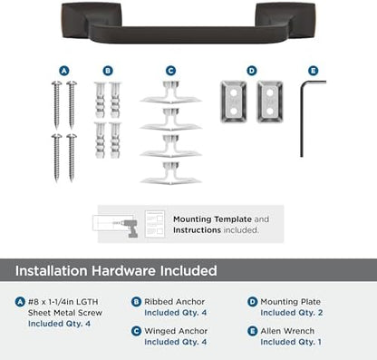 Amerock Highland Ridge Oil-Rubbed Bronze 9 inch (229 mm) Center-to-Center Towel Bar, BH36015ORB