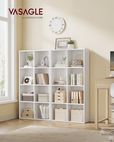 VASAGLE Bookshelf, 8 Cubes Storage Organizer, 25.8 x 9.5 x 51 Inches