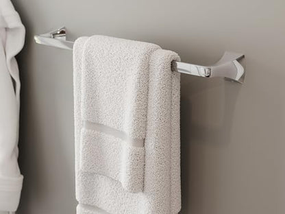 Pfister Bruxie Bath Towel Bar for Bathroom, 24-Inch, Wall-Mounted, Screw-in, Polished Chrome Finish, BTBBIE2C