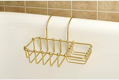 Kingston CC2162 Clawfoot Tub Rim Soap & Sponge Holder, Polished Brass